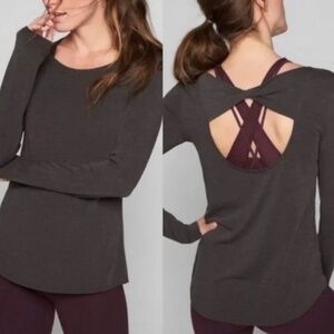 Athleta flex light open twist back top, XS. CB1669